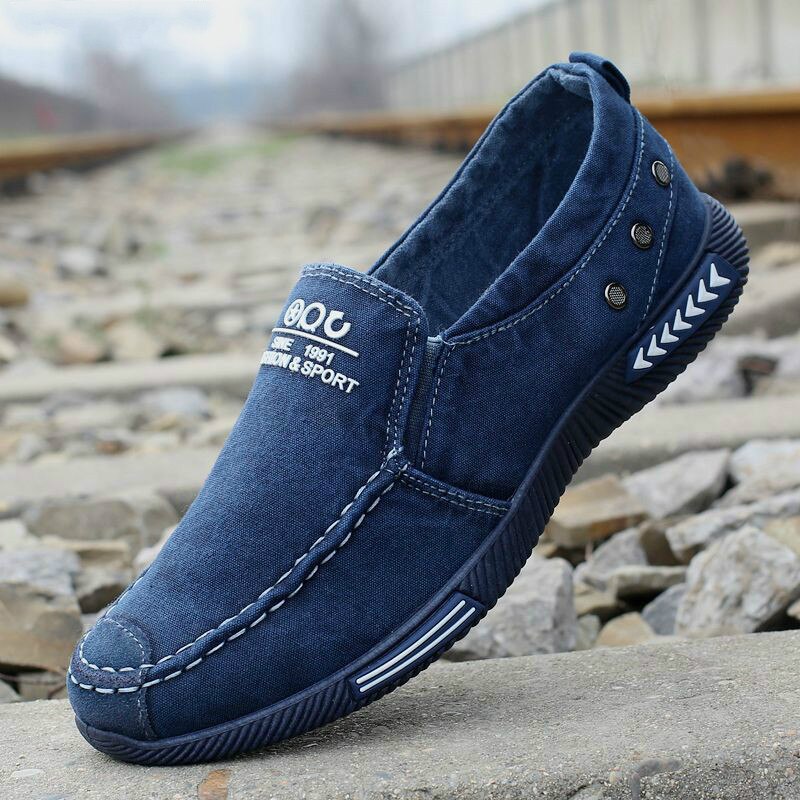 Canvas Men Shoes Denim Lace-Up Men Casual Shoes Plimsolls Breathable Male Footwear Spring Autumn Human Race Shoes