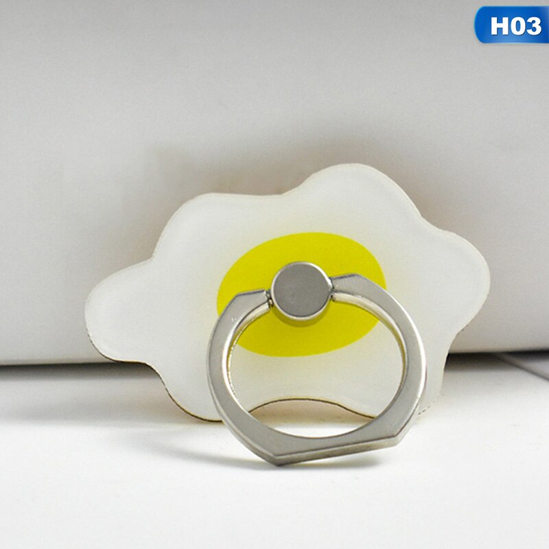 Anello universale in metallo con supporto per cellulare supporto per patatine divertenti hamburger per caffè anello per telefono con motivo