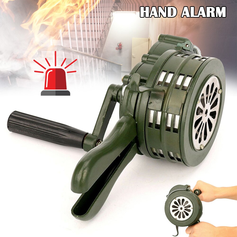 Manivela sirena bocina 110dB alarma de Metal de funcionamiento Manual seguridad de emergencia de ataque aéreo JLRJ88