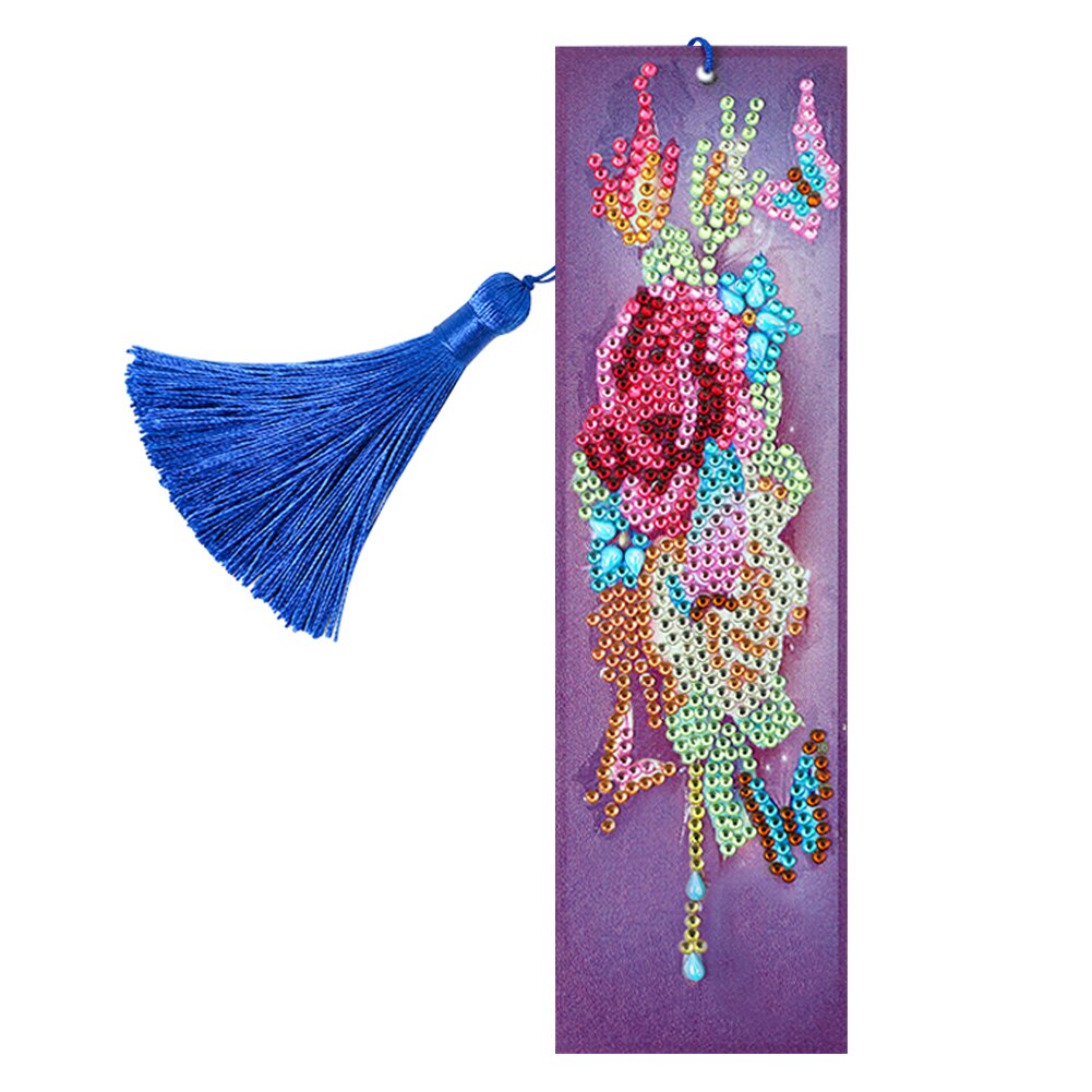 5D Special Shaped Diamond Painting Leather Bookmark Diamond Embroidery Craft Tassel Book Marks DIY Crafts Christmas: 11