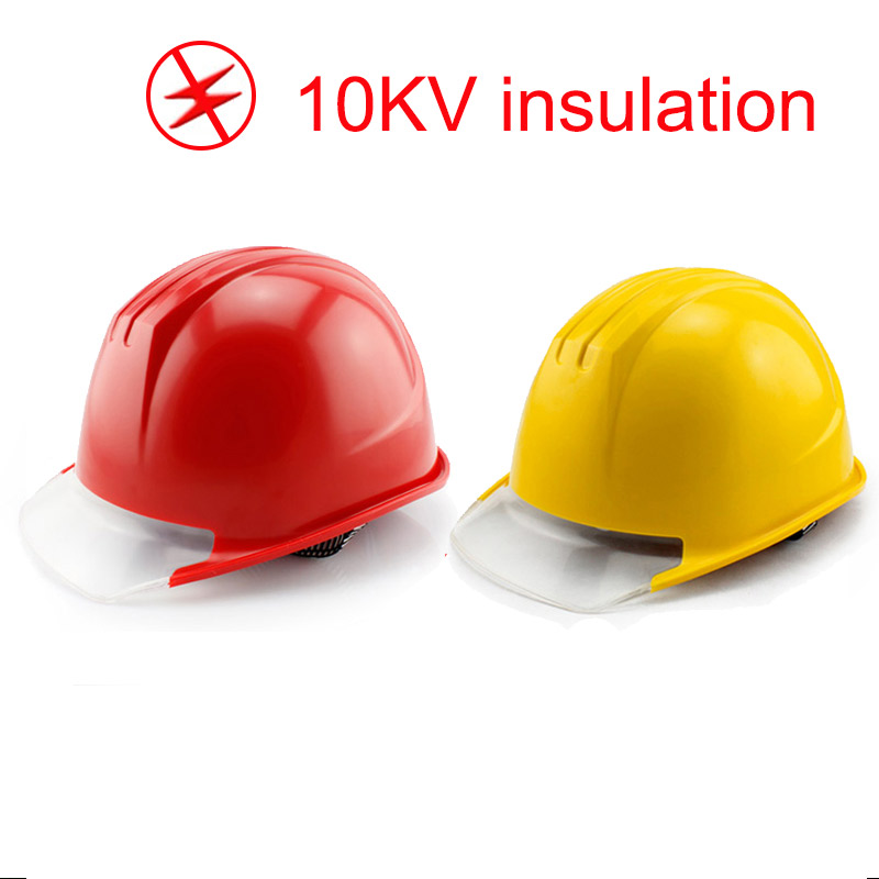 Casque de sécurité haute tension 10kv, isolant, pour électricien, travail de Construction, casques d&#39;assurance