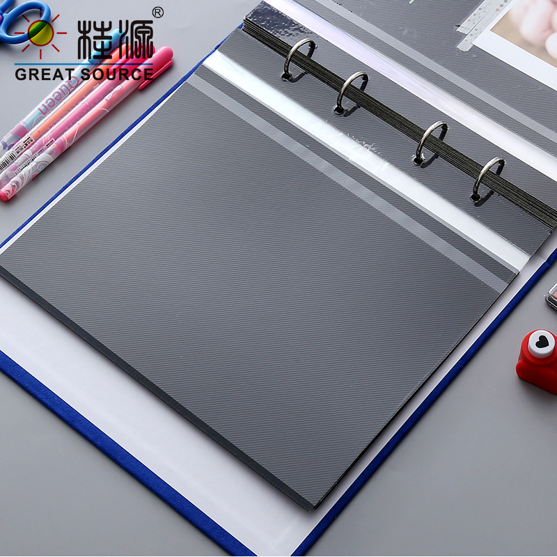 Lijm Fotoalbum Blad 12R Foto Blad W31.5 * H32.5cm(12.402 "* 12.795") 4 Gaten Voor Ringband Map (15 Vellen)