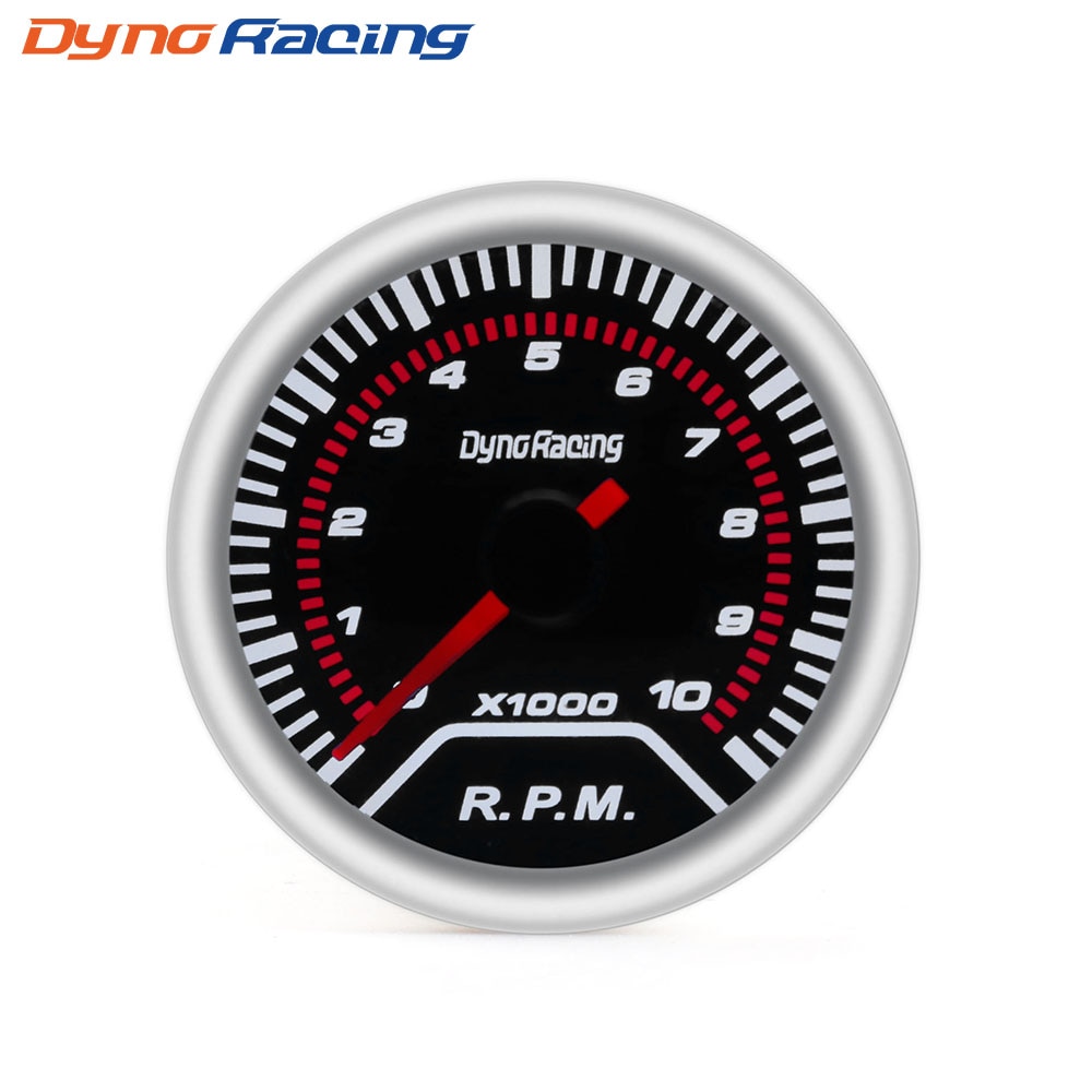 Dynoracing Tachometer 2 "52mm Rauch Objektiv 0-10000 Rpm Messgerät Super Helle LED beleuchtung Auto Meter BX101945