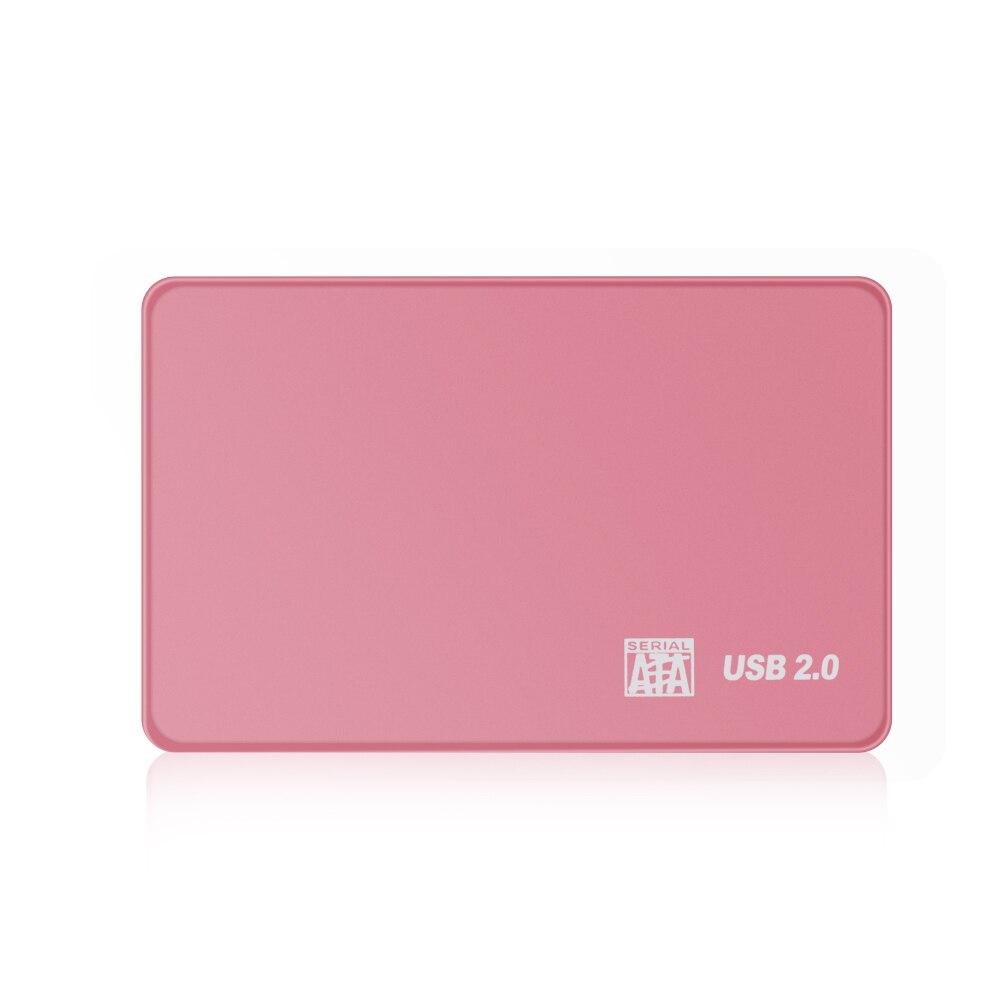 Custodia rigida da Sata a USB 3.0 2.0 per custodia da 2.5 pollici SSD HHD custodia da 10TB custodia rigida per HDD esterna: USB 2.0 Pink