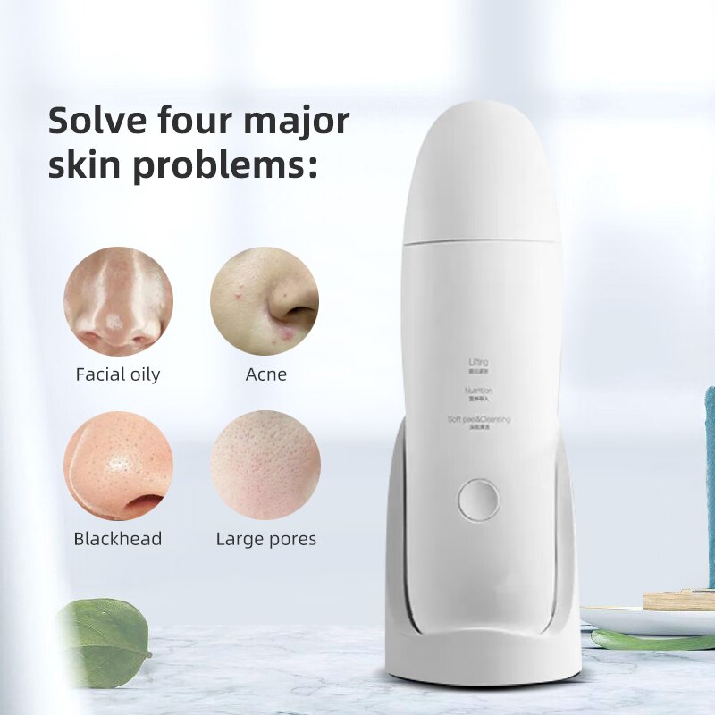 KONKA Ultrasonic Skin Scrubber Deep Face Cleaning Machine Peeling Shovel Facial Pore Cleaner Face Skin Scrubber Lift Machine