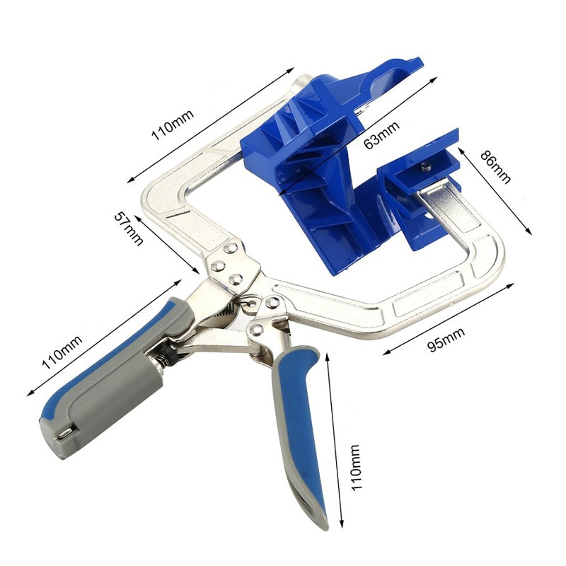90 Degree Right Angle Woodworking Clamp Quick Fixed Pliers Picture Frame Corner Clip Hand Tool T-Clamp Miter Jigs for Furniture