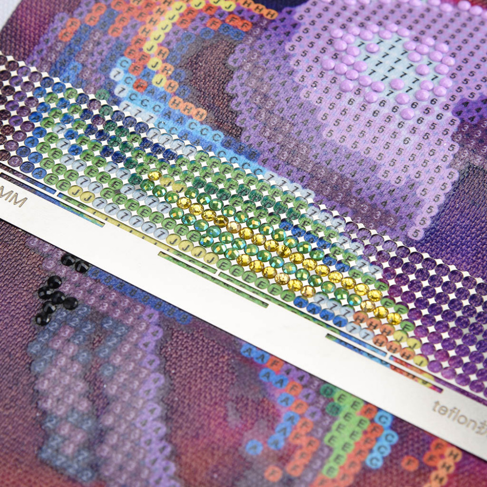 Herramienta de perforación de puntos regla de dibujo de diamante herramienta mágica de bordado de diamante regla de malla de coser hilo de coser herramienta de coser 20
