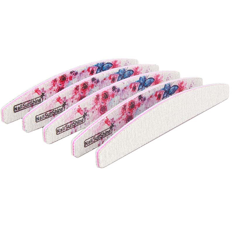 Lot de 6 limes à ongles, papier de verre à grain 80/80, lime acrylique, polissage des ongles, manucure, pédicure, outils de nail art à faire soi-même
