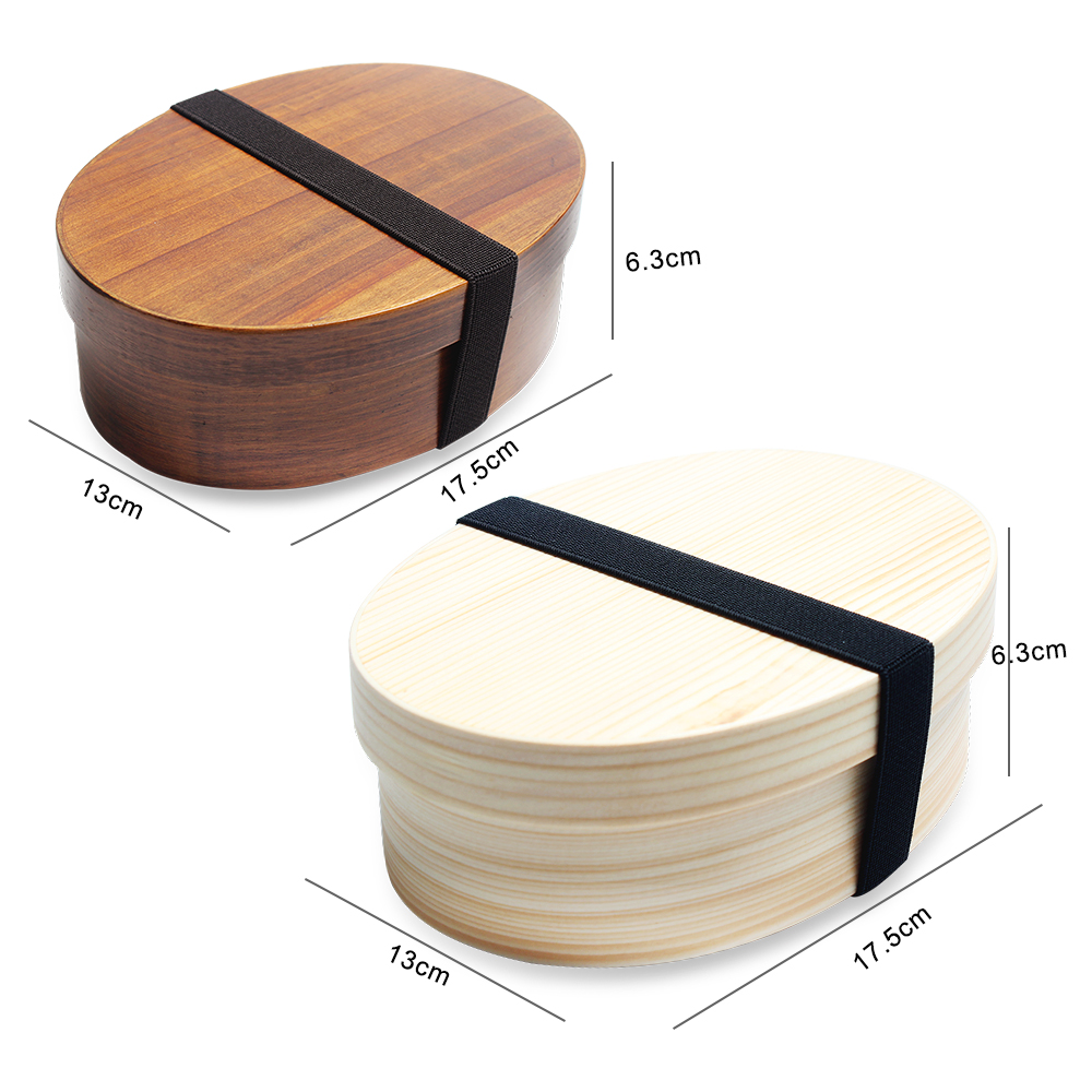 Wooden Lunch Box Kit Japan Style Bento Box for Kids Sushi Container 1Layer Tableware Student Wooden Lunch Box with Compartments