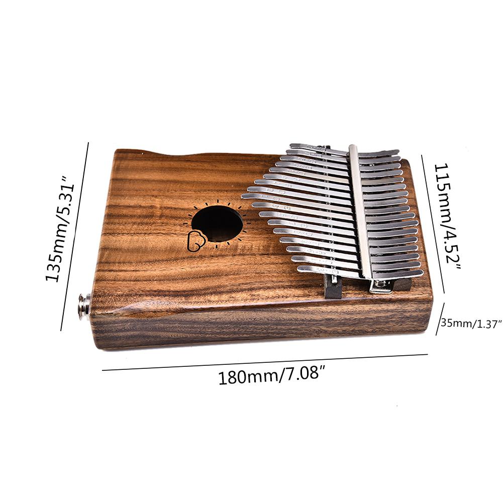 17 nøgle kalimba acacia træ tommelfinger klaver link højttaler elektrisk pickup med taske kabel calimba spille træ musikinstrument
