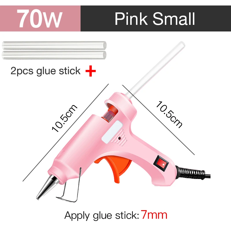50/70W Melt Glue Gun Power Stick Big Hand Tool Christmas Decorating Tools Glue Gun Stick 7MM: Red
