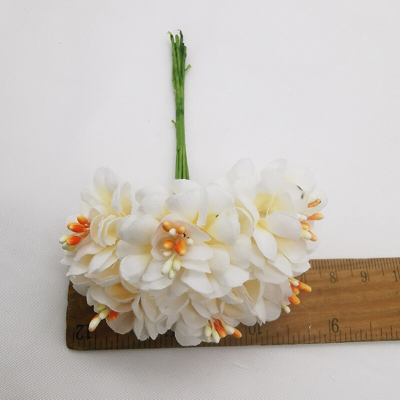 6 STUKS Geschenkdoos Scrapbooking Anjer Kunstbloemen Zijde Boeket Voor Bruiloft Decoratie Party DIY Krans Craft Nep Bloem