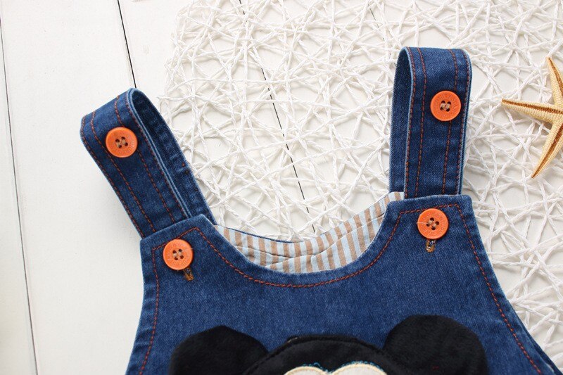 Salopette en denim pour bébé garçon, combinaison pour enfant, pantalon, barboteuse, , printemps automne