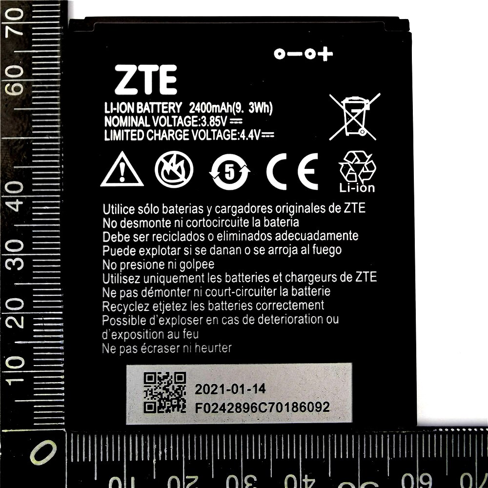 Jaar 100% Originele 2400Mah Li3824T44P4h716043 Batterij Voor Zte Blade A520 A521 BA520 Mobiele Telefoon Batterij