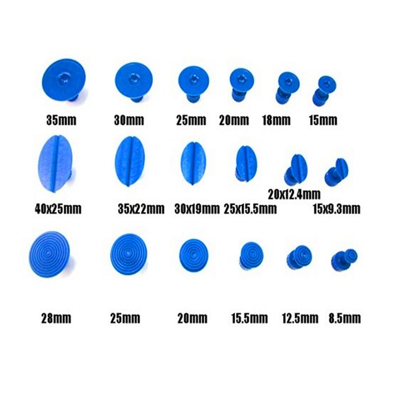 Slide Hammer Dent Puller Kit Car Paintless Dent Repair Hail Removal Kit PDR Tool with 18 Pulling Tabs for Auto Body Repair Too