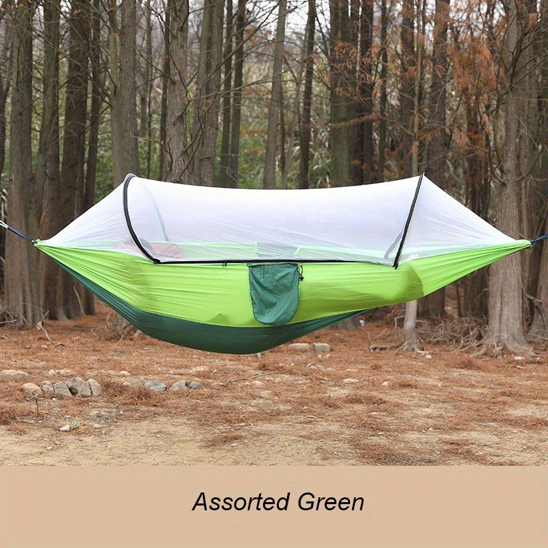 1pcs Anti-Side Flip Mosquito Proof Camping Hammock with Insect Net Portable Outdoor Hammock for Camping Lightweight Travel Bed