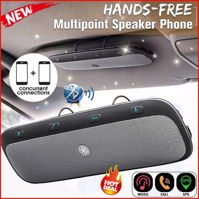 Draagbare Auto Bluetooth Luidspreker Auto Zonneklep Clip Auto Speaker Draadloze Handsfree Luidspreker Kit
