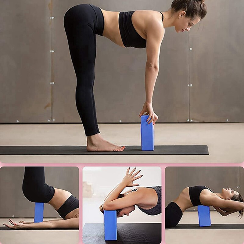 4Pakiet joga Bloki wysoki gęstość EVA miękkie klocki robić ćwiczeń stabilność równowagi robić ćwiczeń Pilates joga medytacja