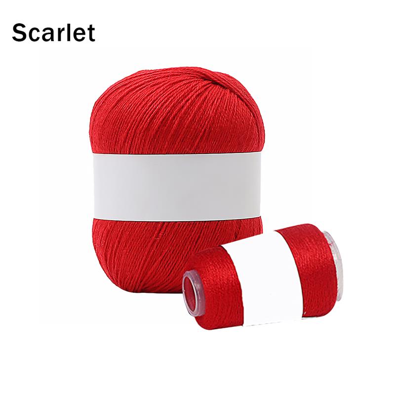 Fil à tricoter mélangé, corde en macramé épais pour Crochet, ficelle de fabrication artisanale, noir: Rouge