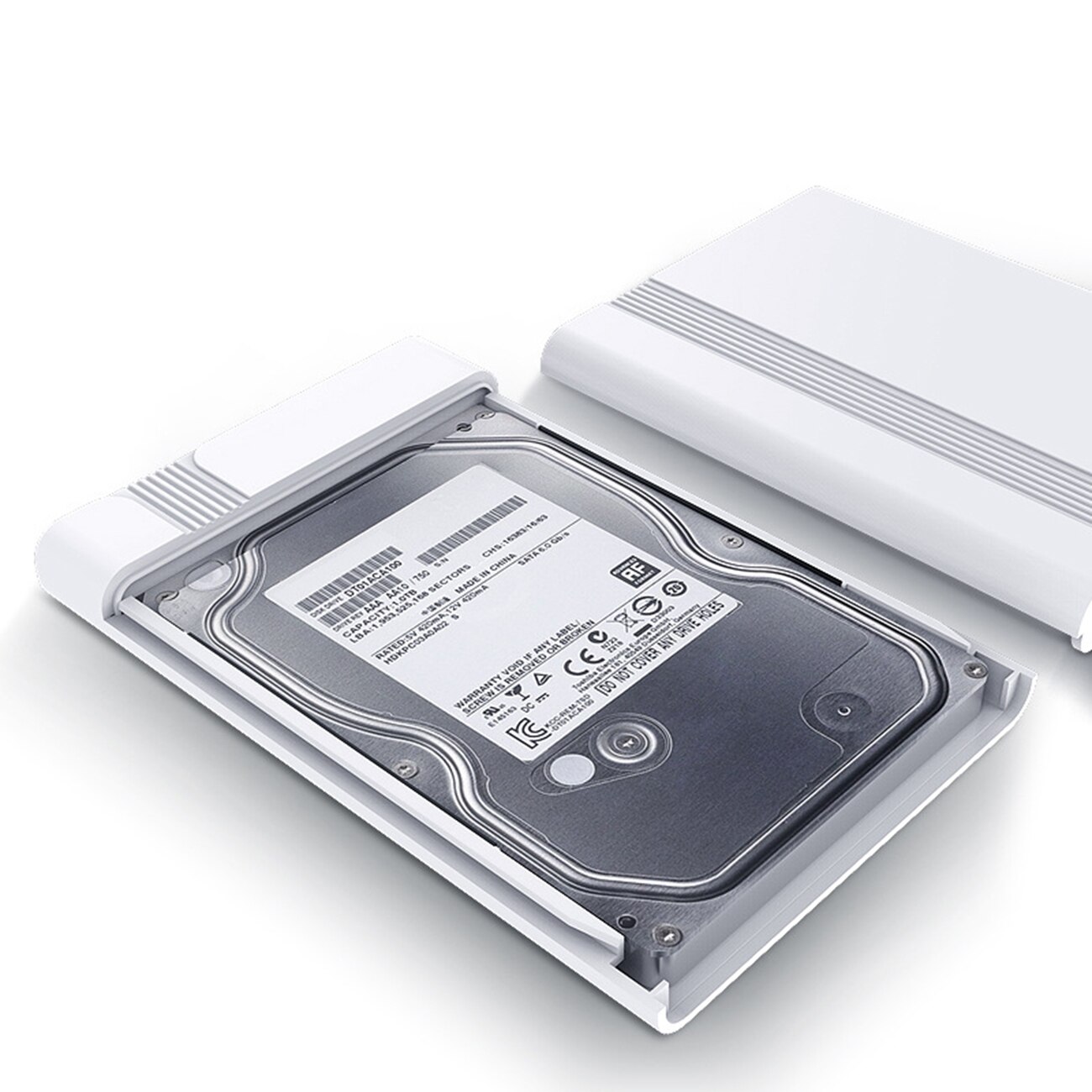 2.5 inch USB 3.0 Mobile Hard Disk Enclosure SATA SSD 1G Second Transmission Hard Disk Enclosure Hard Disk Enclosure: white