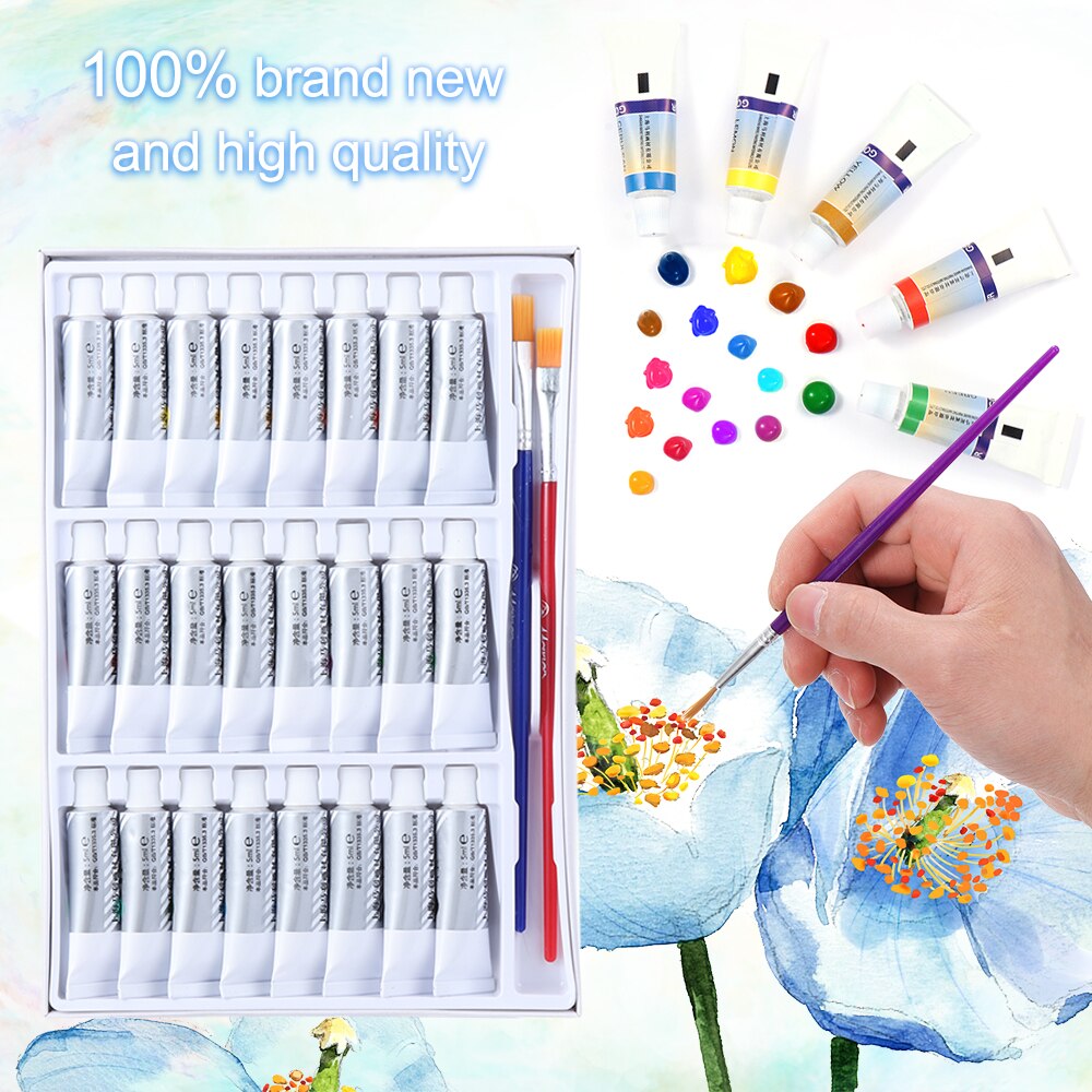 12/18/24 Colors Kit Hand Painted Wall Painting Textile Paint Acrylic Color Paint Pigment Brightly Artist Acces