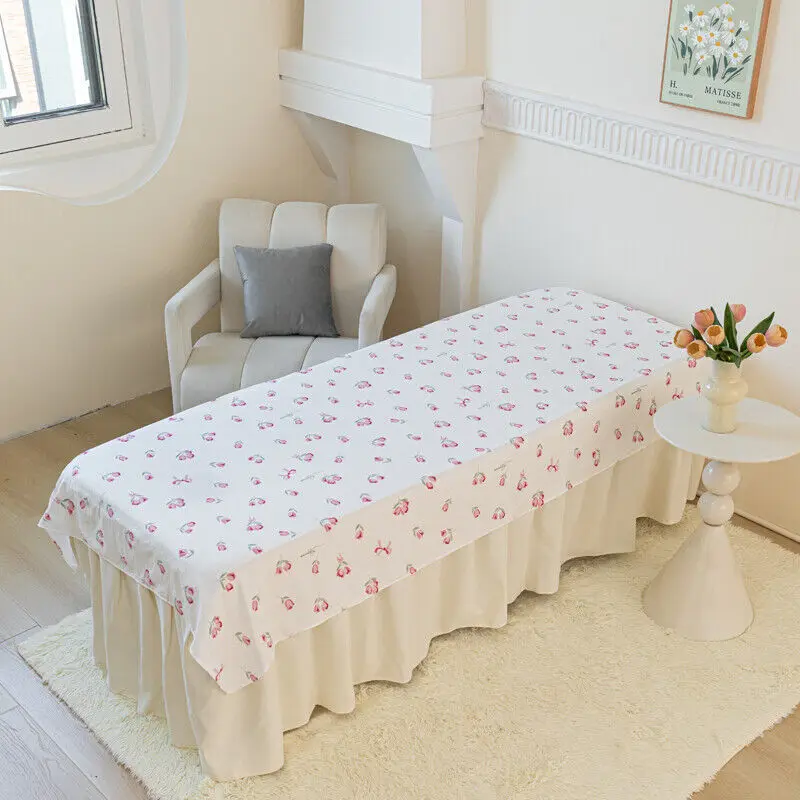 Sábanas de salón de belleza estampadas a la , cubierta de cama de masaje para Spa, ropa de cama con agujeros, cubierta de terapia de SPA de masaje Universal: Estados Unidos-completo / YELLOW