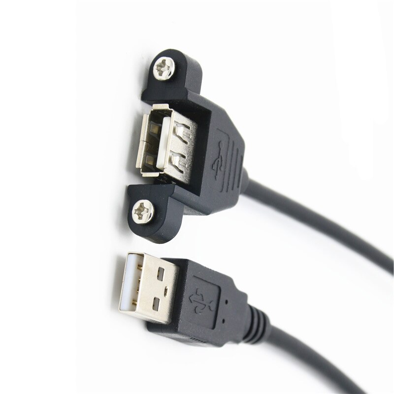 Computer Data Line USB 2.0 B Female Socket Panel Mount To USB B Male Printer Extension Cord with Ear Mount Extension Accessories