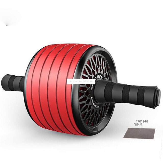 Single-Wheel Large Ab Roller Coaster Antiskid Ab Power Roller Multi Angle Exercise Abdominal Muscle Wheel Mute Abdomen Trainer: Red