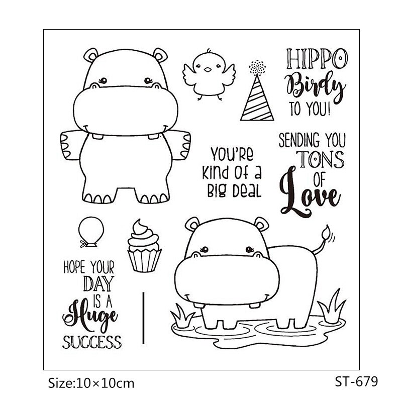 AZSG Heerlijk eten/Mooie dieren Clear Siliconen Stempel/zegel voor DIY Scrapbooking/fotoalbum Decoratieve Duidelijke Stempel lakens: stamp   ST-679