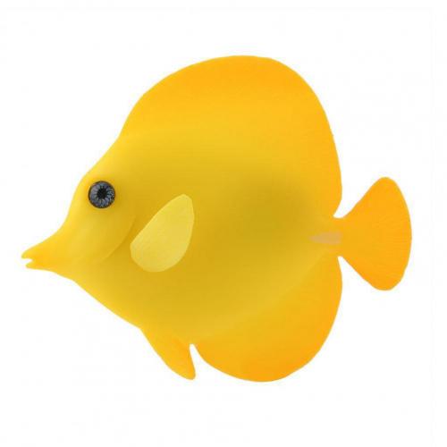 Artificial Fish Simulation Floating Faux Clownfish Fish Tank Decor Supplies for Aquarium: Yellow