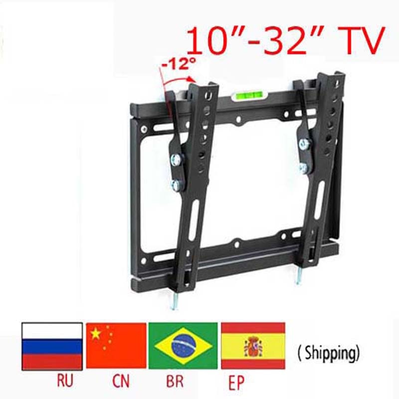 PTB-6022ht 10"-32" 27" intergrally formed metal 30kg vesa 200x200 LCD TV Wall Mount LED Bracket tilt down 15