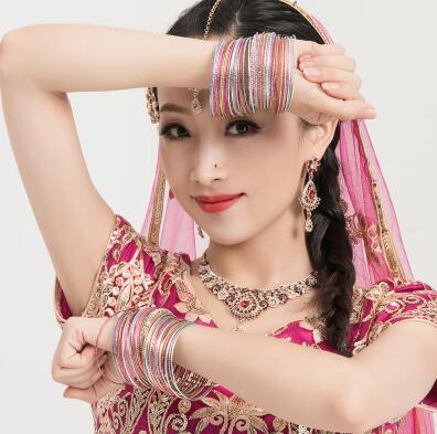 India Pakistan Girl Dance Accessory Woman Bellydance Performance Bracelet: C