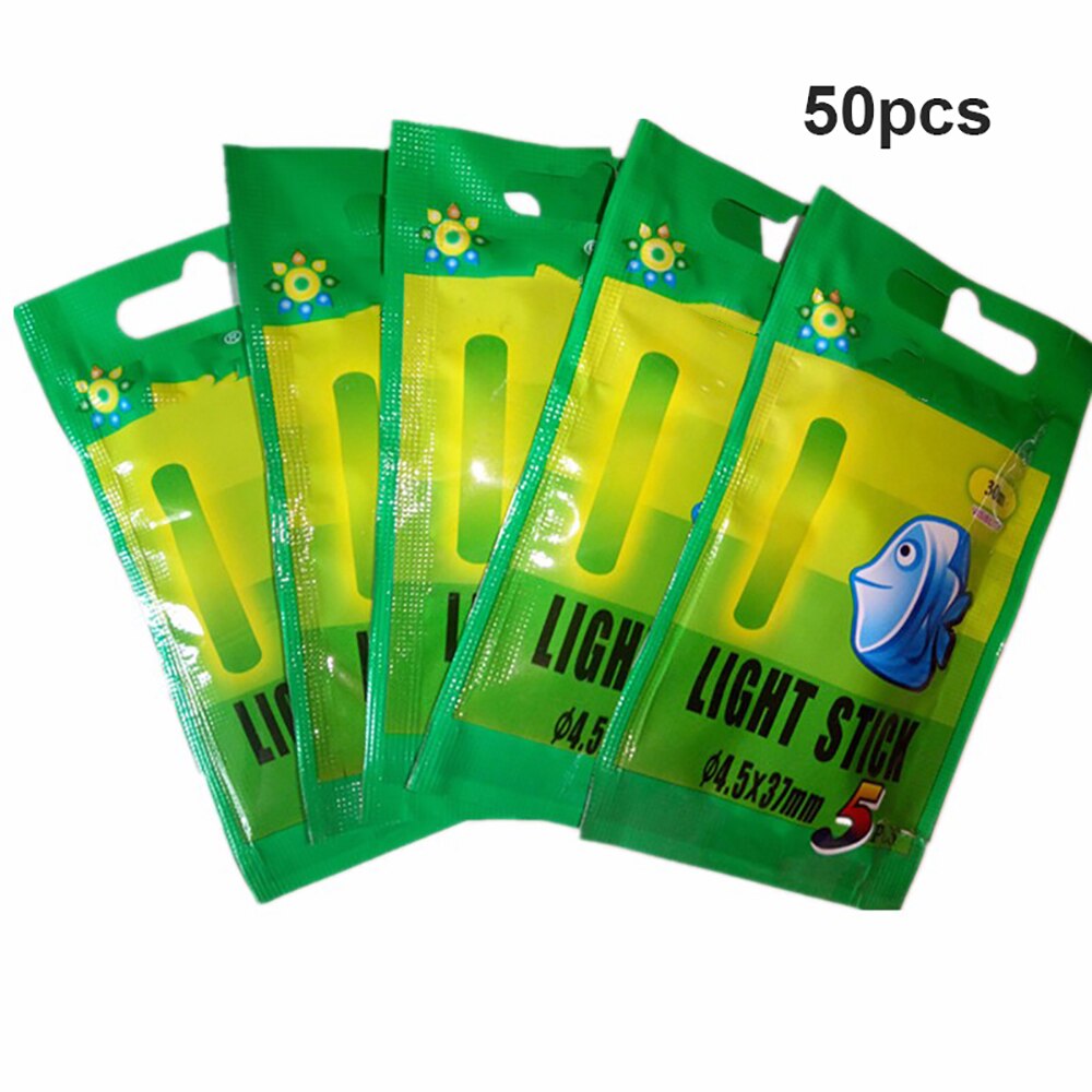 50 st lightstick light night float 4.5*37mm fiske fluorescerande spö ljus mörk glöd sticka vertikal boj havsfiske flöten: Default Title