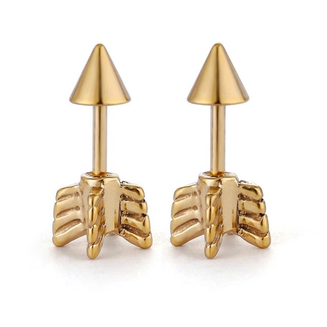 MODRSA 1Piece Spike Arrow Industrial Barbell 6mm Rod Stainless Steel Ear Plugs Tunnels Helix Tragus Piercing Oreja Body Jewelry