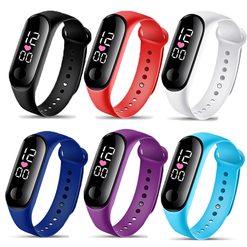 Elektronische Led Digitale Kinderen Horloge Outdoor Sport Horloges Voor Jongens Meisjes Siliconen Waterdicht Kinderen Kijken Mannen Vrouwen Klok