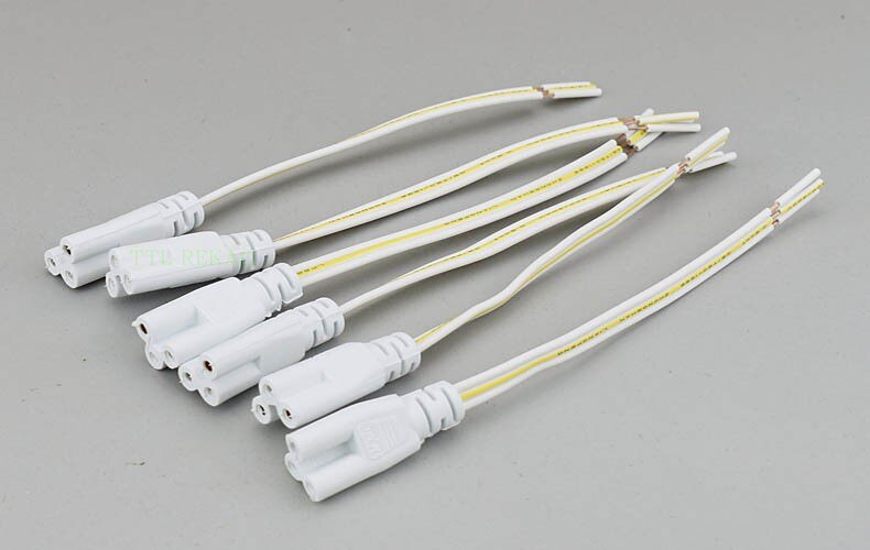 Connecteur de Tube LED T8, 3 broches, 50cm, 3 phases, T4 T5, éclairage Led, connexion de fil à Double extrémité, 30CM: 15CM