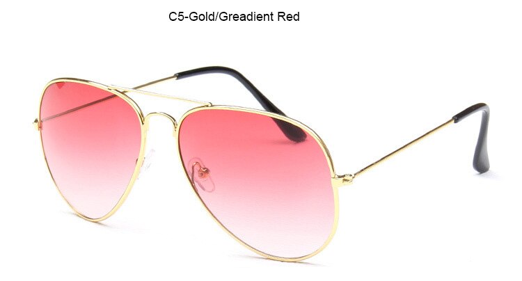 Pilot solbriller mænd vintage mærke briller sølv stel gradient blå gennemsigtige havlinser: C5