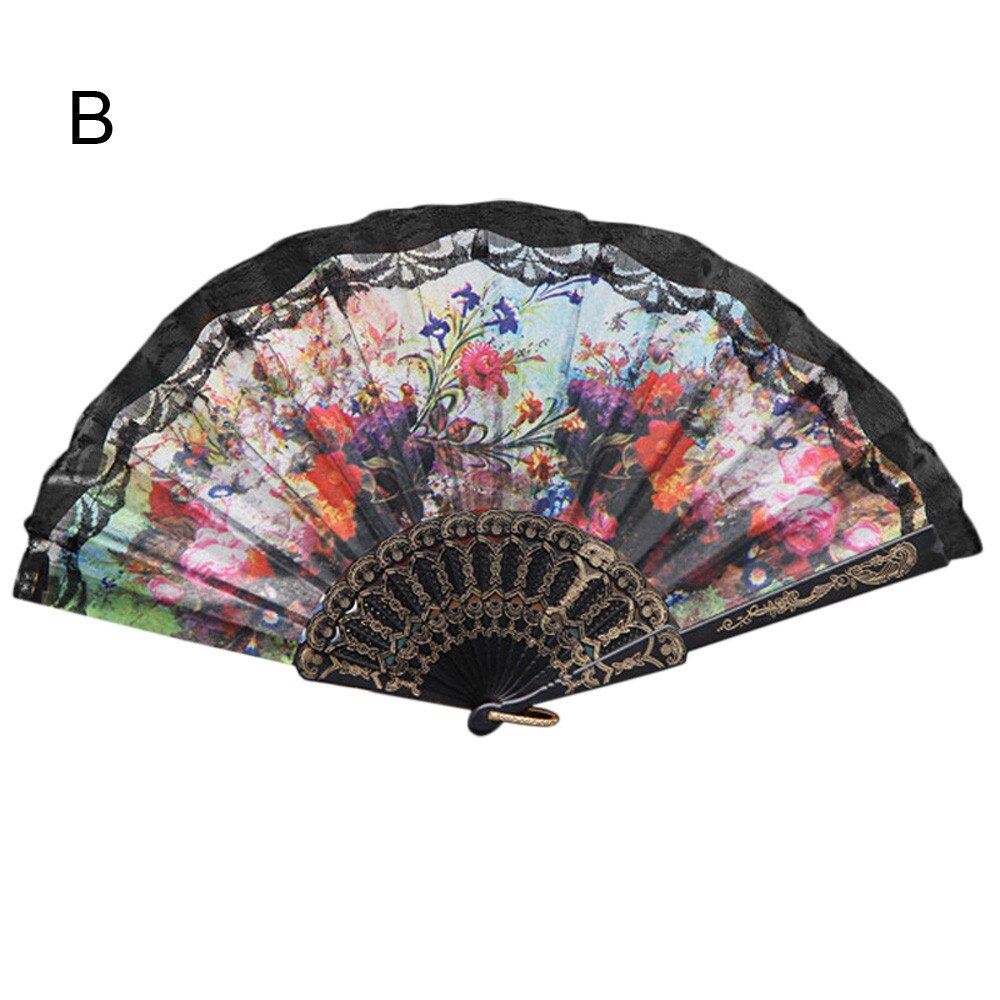 Chinese Stijl Kant Hand Held Folding Fan Dance Party Wedding Decor