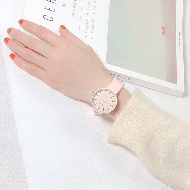 Relojes de Ins para mujer, de Color caramelo reloj de pulsera, reloj de silicona gelatinosa coreano, para mujer: 02
