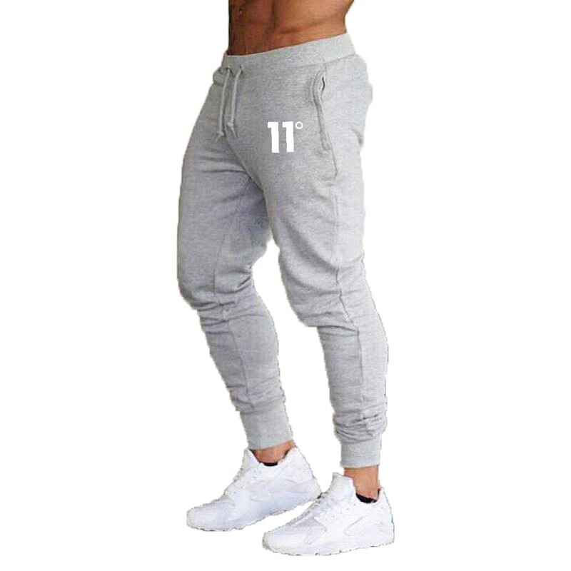 2024 Nummer Gedrukt Herenbroek Herfst Winter Running Joggers Joggingbroek Sport Casual Broek Fitness Gym Ademende Broek: S / GRIJS