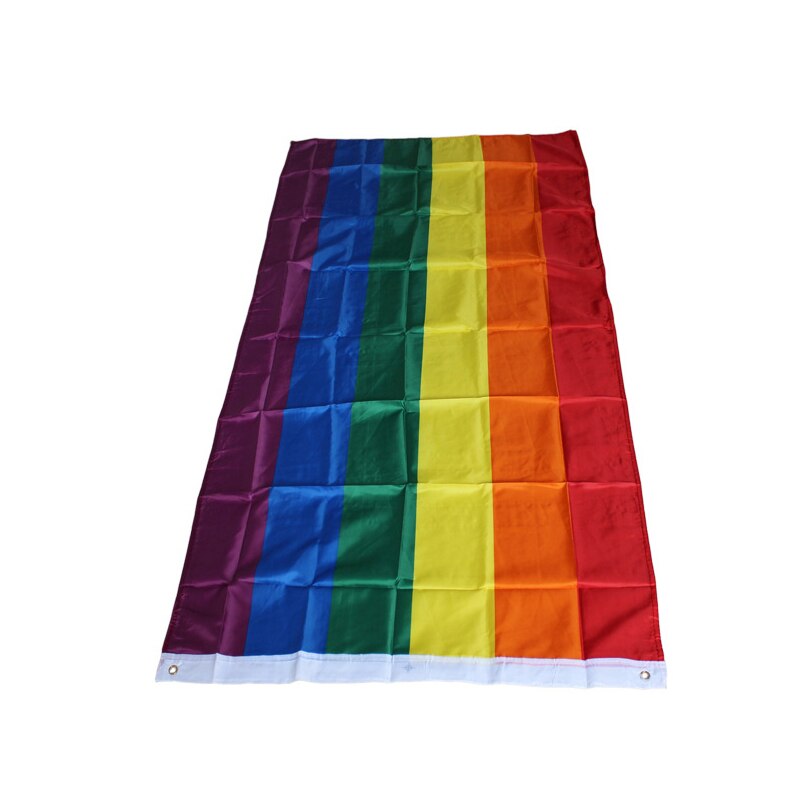 20 stks/partij 90*150 cm Vlag Gay LGBT Pride Banner Vlag Regenboog 3 * 5ft Update