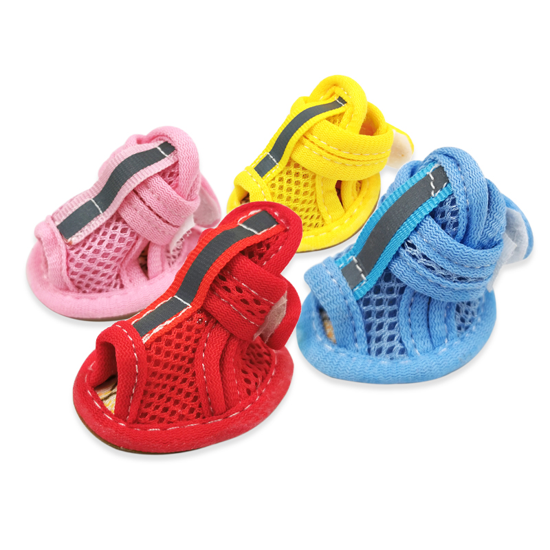 Zomer Hond Schoenen Ademende Mesh Puppy Hond Schoenen Voor Kleine Honden Katten Cute Antislip Chihuahua Pug Sandalen schoen Snoep Kleuren