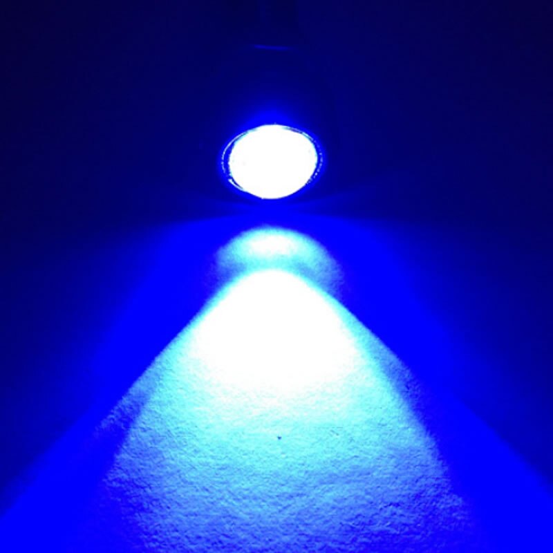 (4) blau LED Stiefel Licht Silber Wasserdichte 12v Deck für Enzo Malibu Wakesetter MasterCraft X Unterwasser JetSki Aquatrax R-12X: Blau