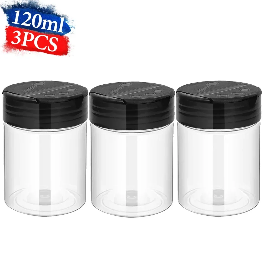 Hurtownia kuchenna Plastikowe słoiki na przyprawy z pokrywkami robić shakerów Pusta słoje na sól i pieprz Przechowywanie przypraw Pojemnik na butelki z przyprawami robić grillowania: Pomarańczowy