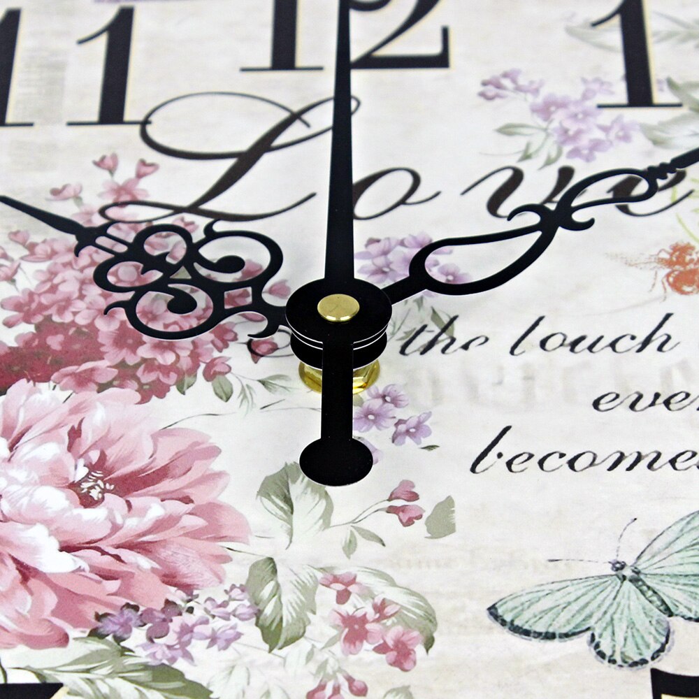Home Decoration Large Flower Pattern Wall Clock Modern Style Decor Wall Watches Relojes Decoracion Pared
