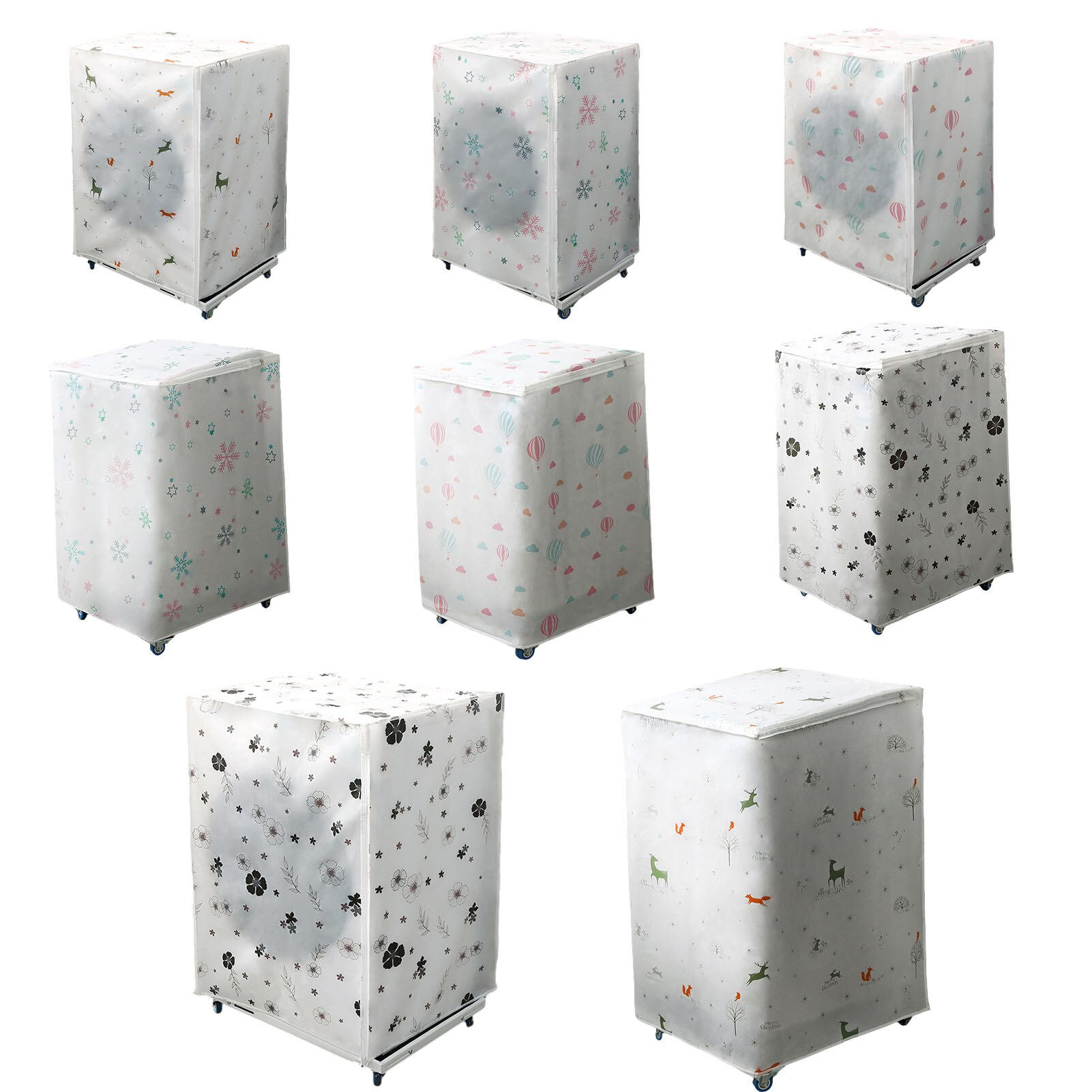 Washing Machine Cover Waterproof Sunscreen Protector Dust Cover Single Door Fridge Cover Household Refrigerator Organizer