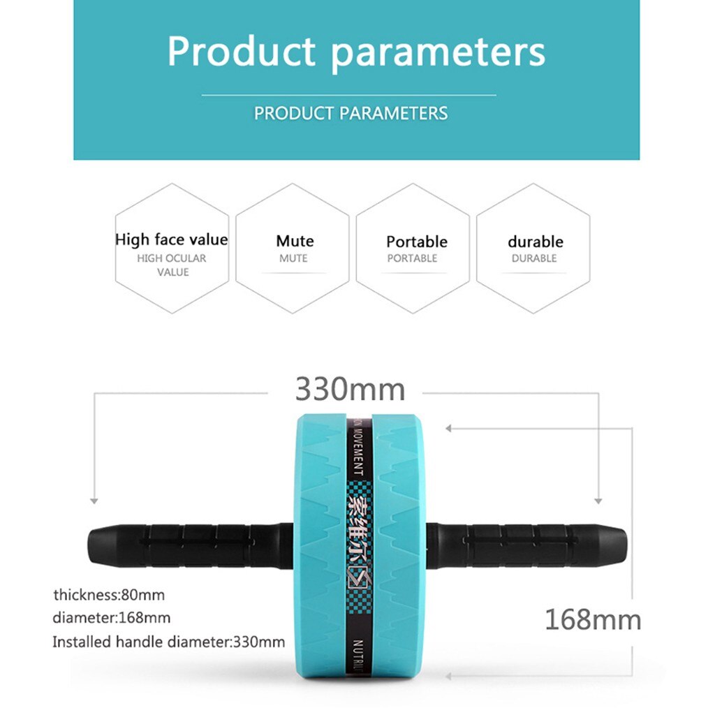 Abdominal Exercise Abs Wheel Fitness Home Sport Training Equipment Unisex For Arm Waist Leg Exercise Gym Fitness Equipment