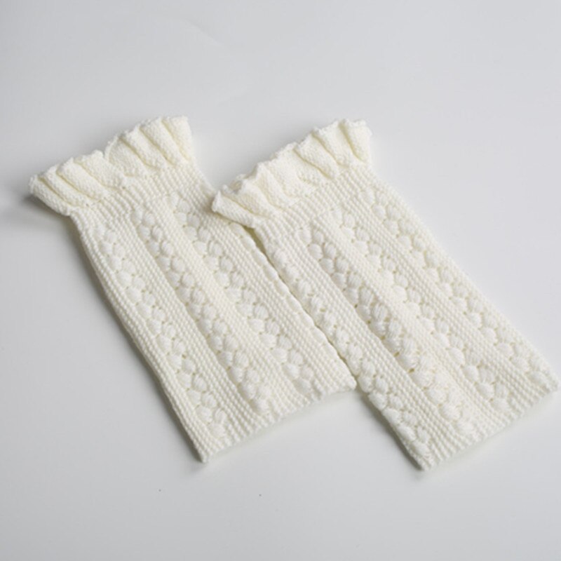 Women Knit Leg Warmers Ladies Bud Boot Cuffs Boots socks Boot Cuffs Gaiters Toppers Beenwarmers Warm Legwarmers: white