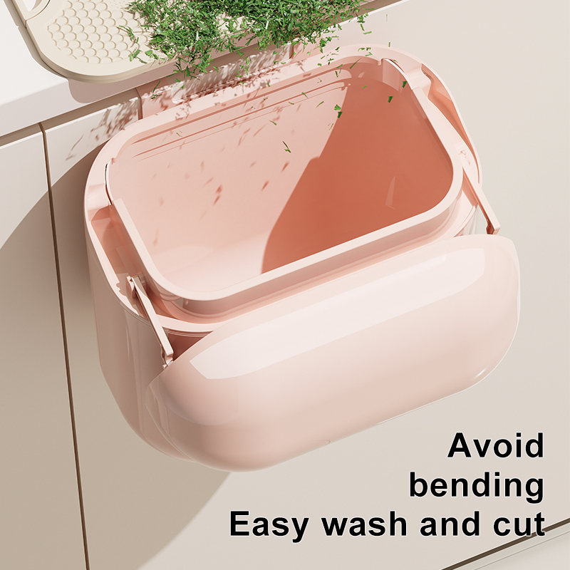 UFORU Trash can household bathroom wall hanging seam toilet kitchen with lid large capacity high appearance level