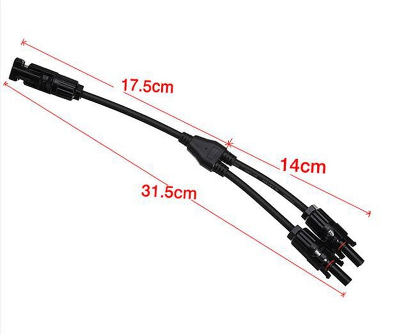 1 Pair MC4 Connector Male + Female Wire Solar Panel Cable Connector MC4 2 male 1 female and 2 female 1male